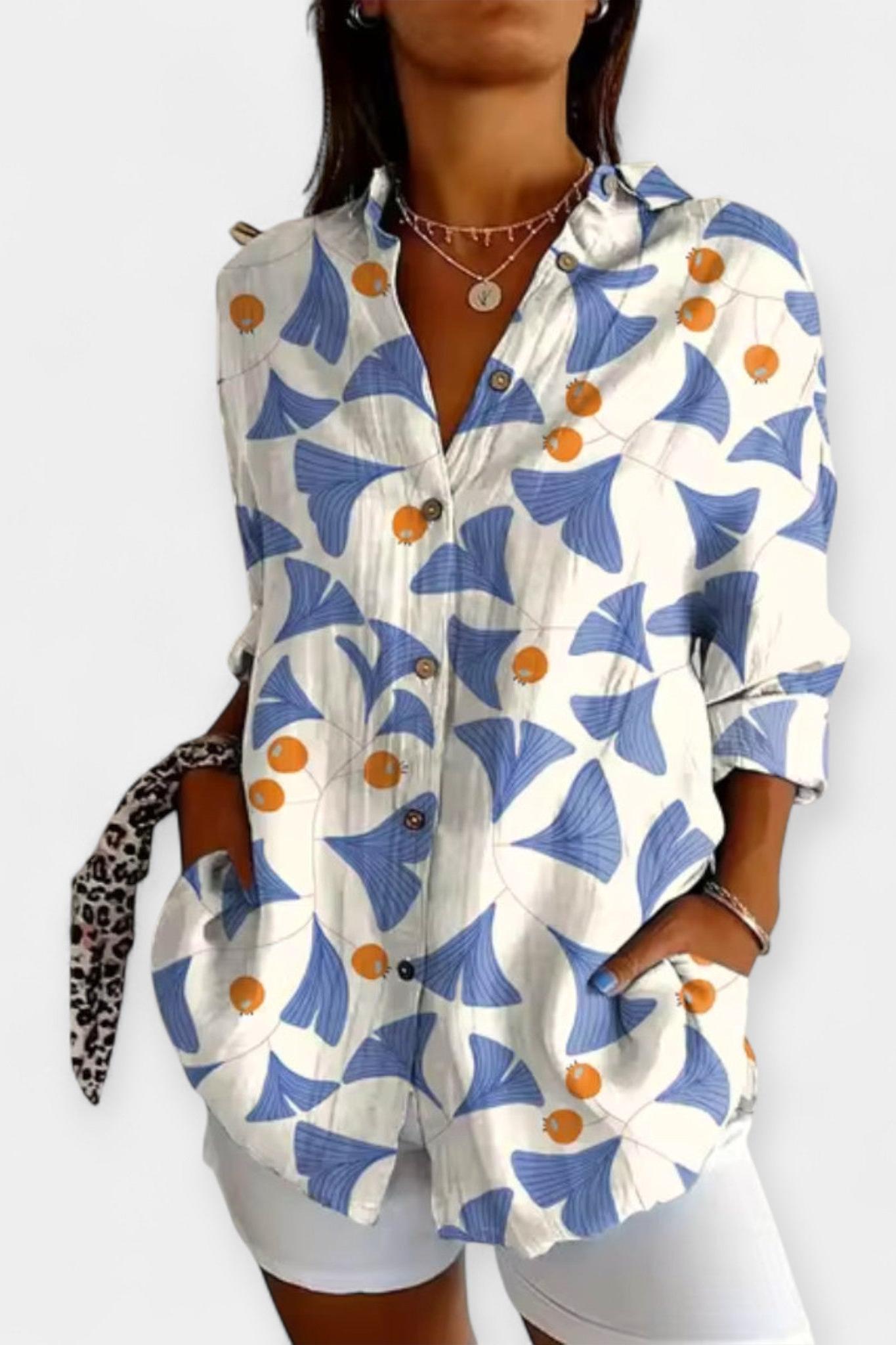 Frida | Blomsterprint skjorte