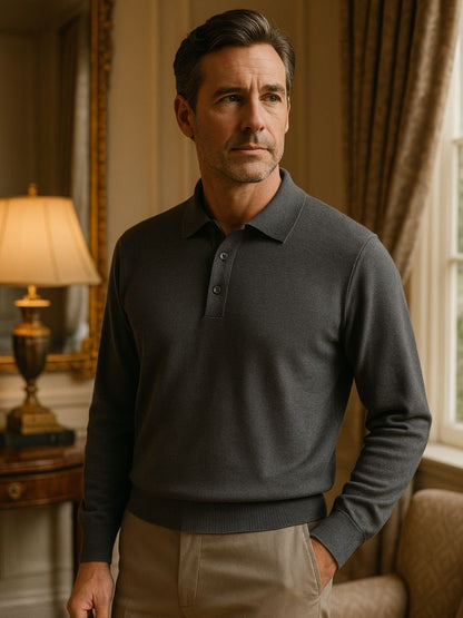 Adrian™ | Uldpolo med Knapper - ALVYNA