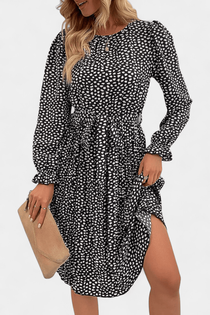 Agnes | Leopard plisseret