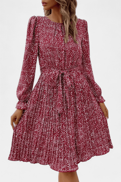 Agnes | Leopard plisseret