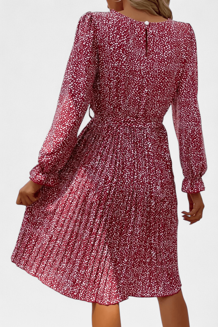 Agnes | Leopard plisseret