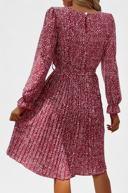 Agnes | Leopard plisseret