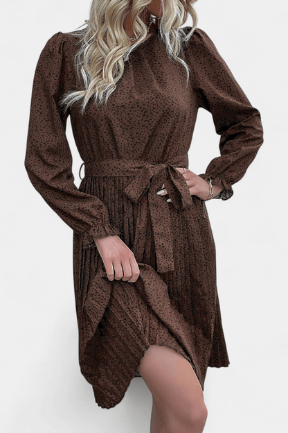 Agnes | Leopard plisseret