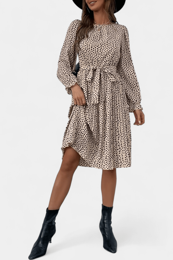 Agnes | Leopard plisseret