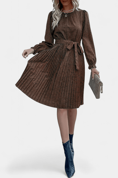 Agnes | Leopard plisseret