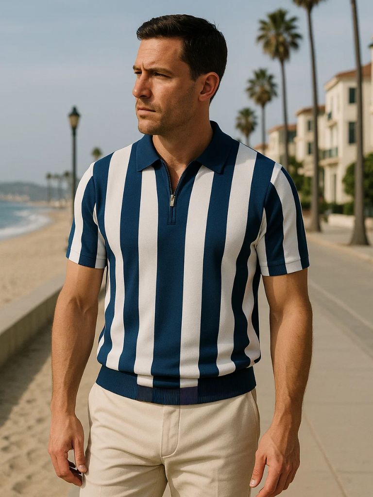 Bo™ | Marine Stribet Polo