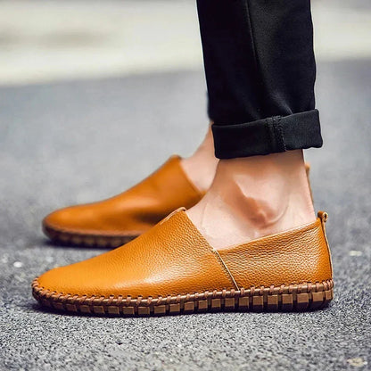 Elegant Åndbar Læder Loafers