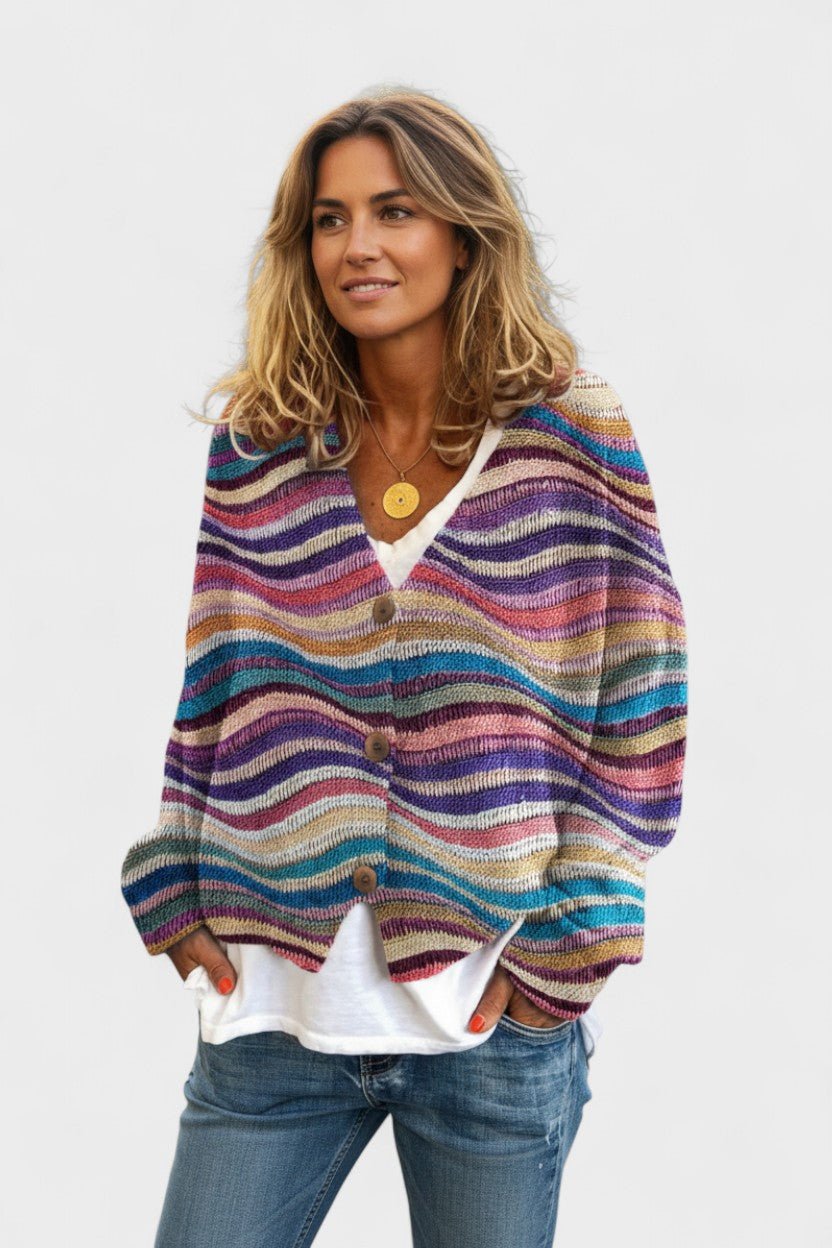 Fran™ | Livlig cardigan med knapper