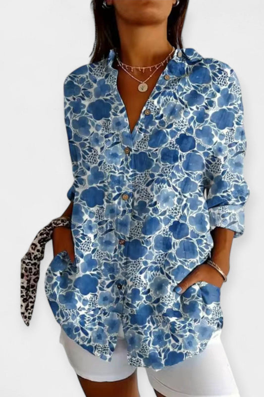 Frida | Blomsterprint skjorte