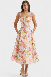 Lyserødt blomstermønster