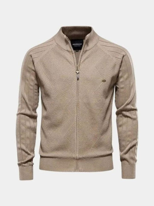 Jacquard™ | Strikcardigan med Lynlås - ALVYNA