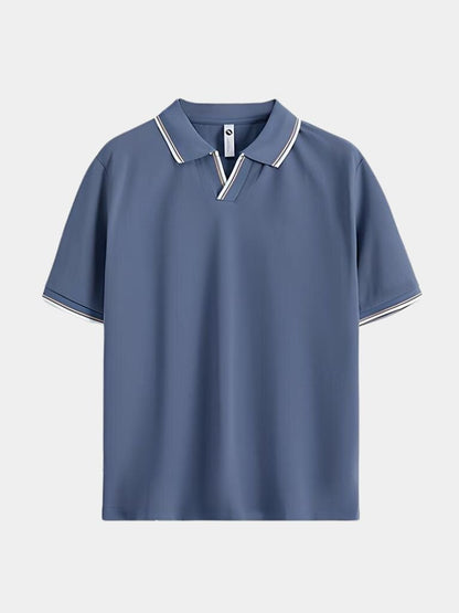 Jesper™ | Noir V-hals Polo - ALVYNA