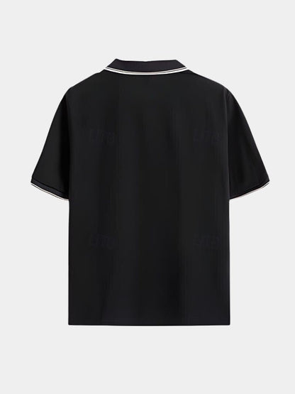 Jesper™ | Noir V-hals Polo - ALVYNA