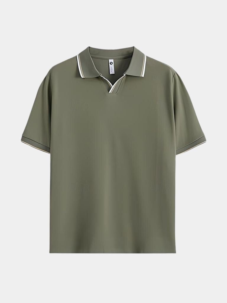 Jesper™ | Noir V-hals Polo - ALVYNA