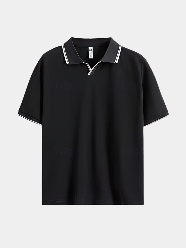 Jesper™ | Noir V-hals Polo - ALVYNA