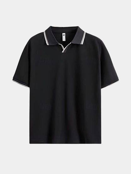 Jesper™ | Noir V-hals Polo - ALVYNA
