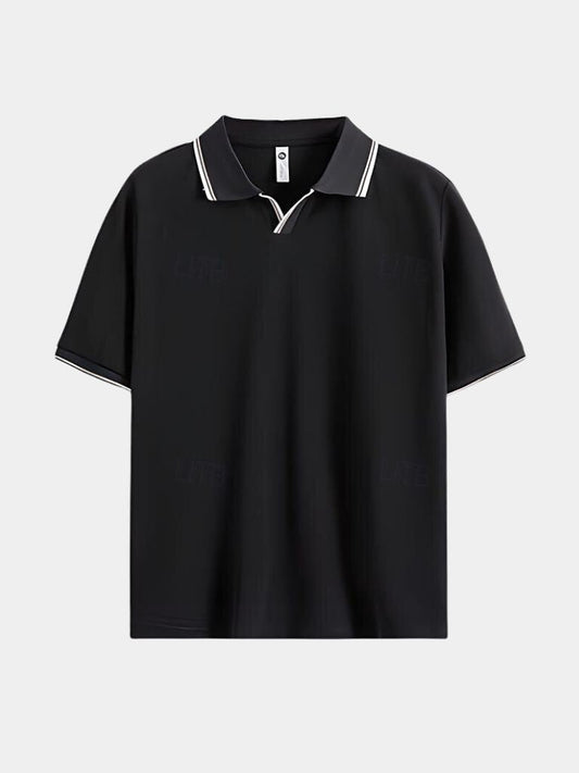 Jesper™ | Noir V-hals Polo - ALVYNA