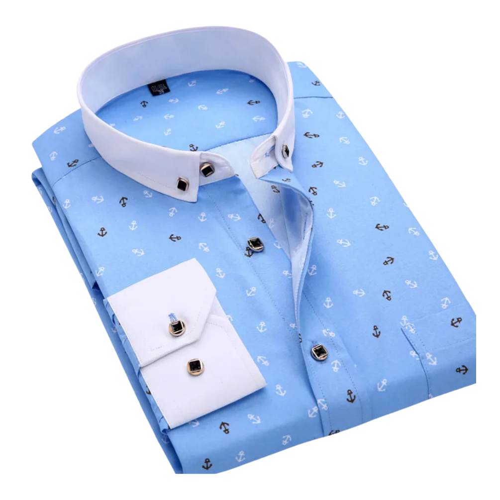 Klaas™ | Nautisk Print Skjorte - ALVYNA