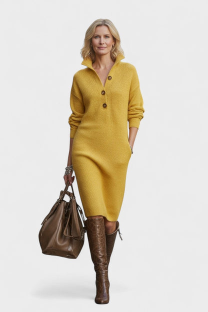 Kornelia™ | Elegant Strikket Kjole