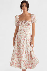 Rosafarvet blomsterprint