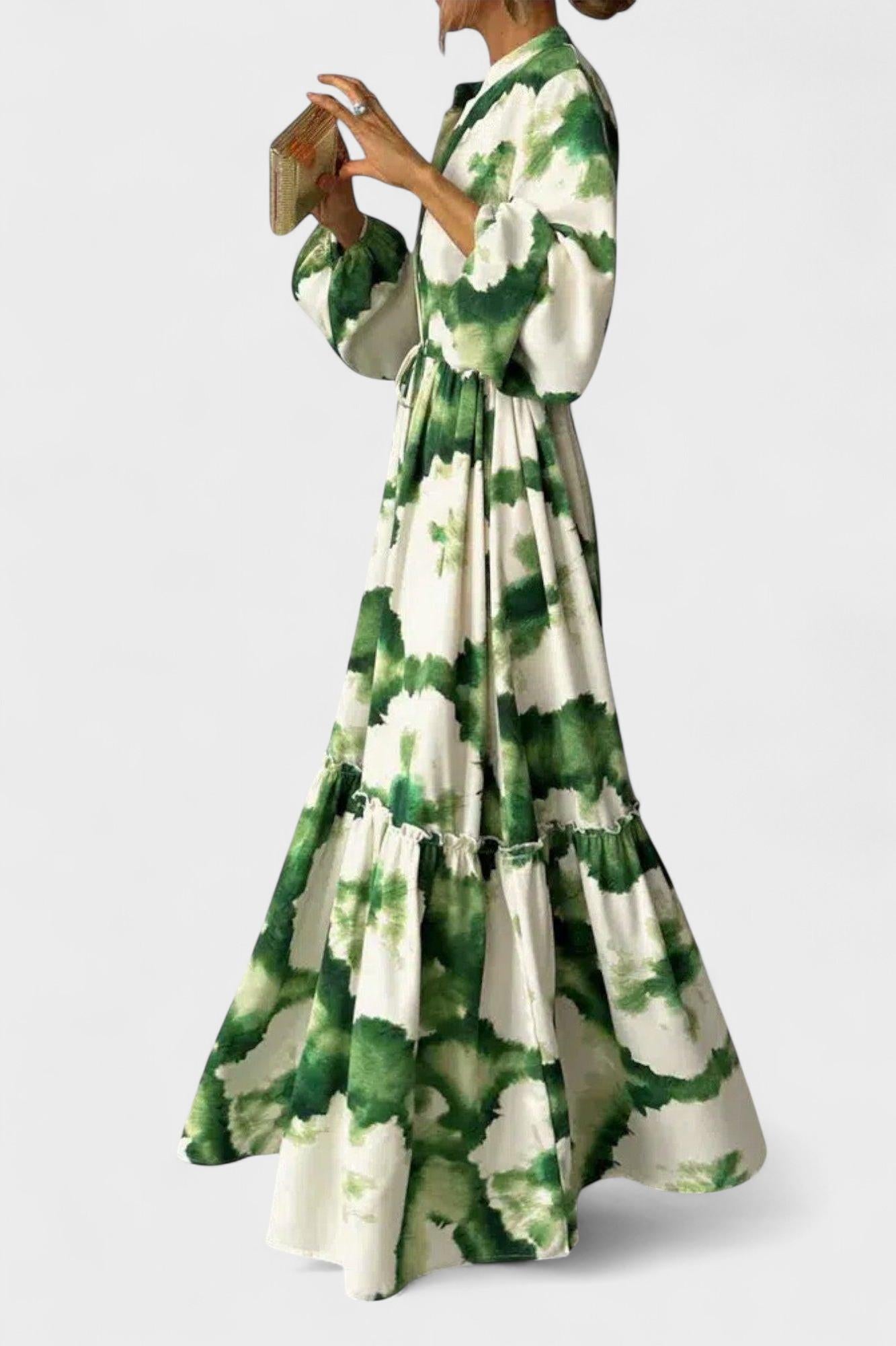 Luna | Blomstret maxikjole