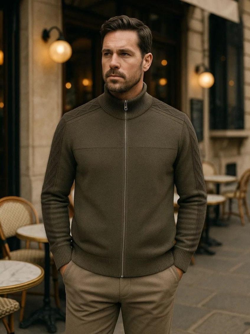 Magnus™ | Cashmere Trøje med Lynlås - ALVYNA