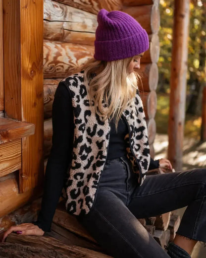 Maja | Leopardmønstret vest