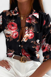 Sort og lyserøde blomster