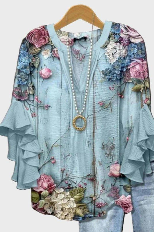 Mette | Lyseblå Bluse