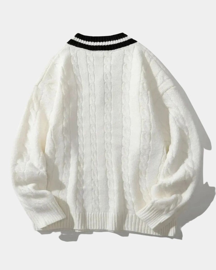 Poul™ | V-udskæring Strik - ALVYNA