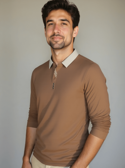 René™ | Elegant Langærmet Polo - ALVYNA