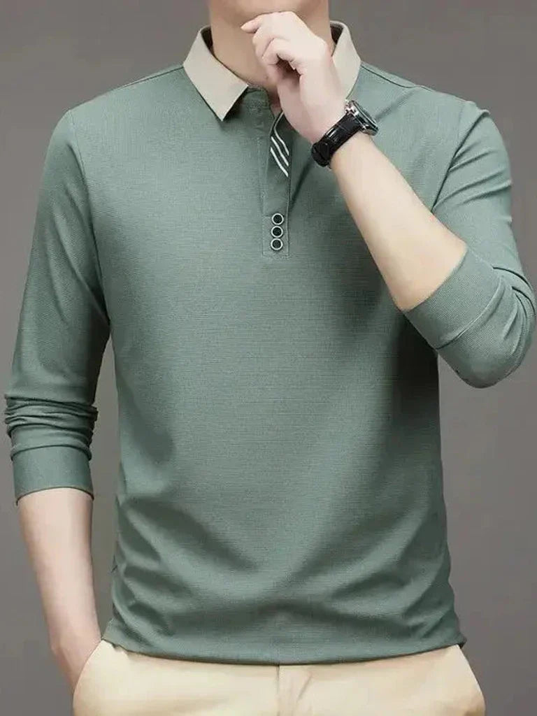 René™ | Elegant Langærmet Polo - ALVYNA