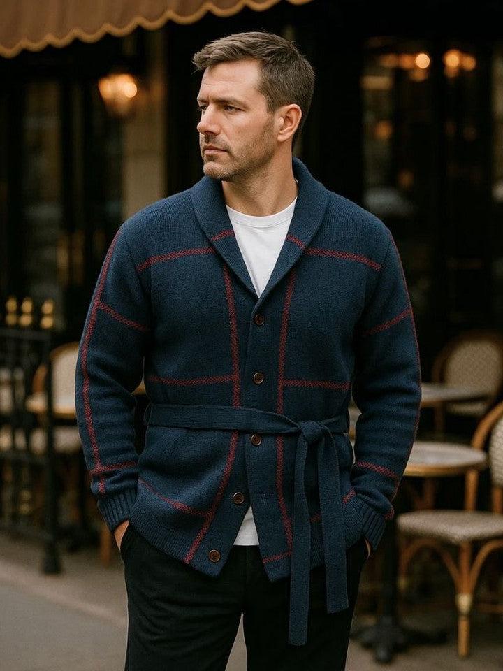 Rom™ | Strikket Frakke med Bælte - ALVYNA