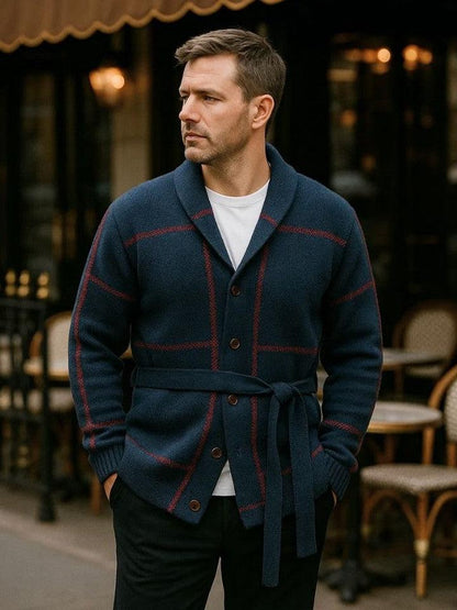 Rom™ | Strikket Frakke med Bælte - ALVYNA