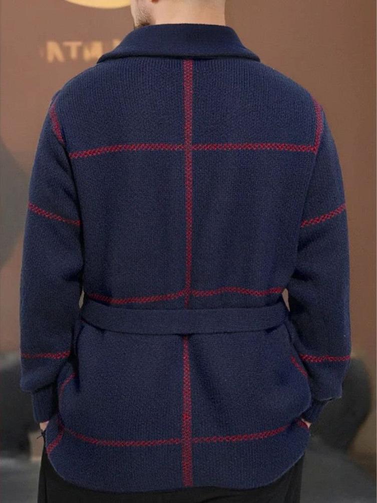 Rom™ | Strikket Frakke med Bælte - ALVYNA