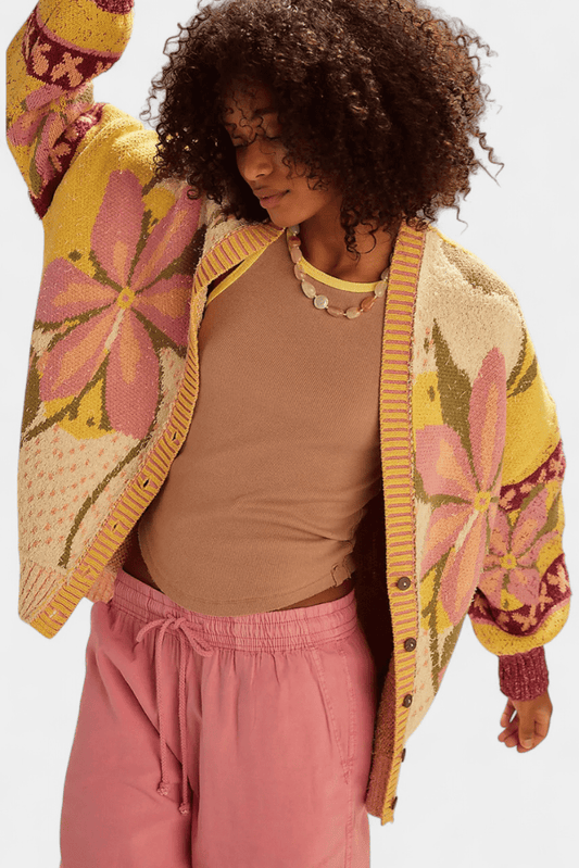 Stine | Blomstret cardigan