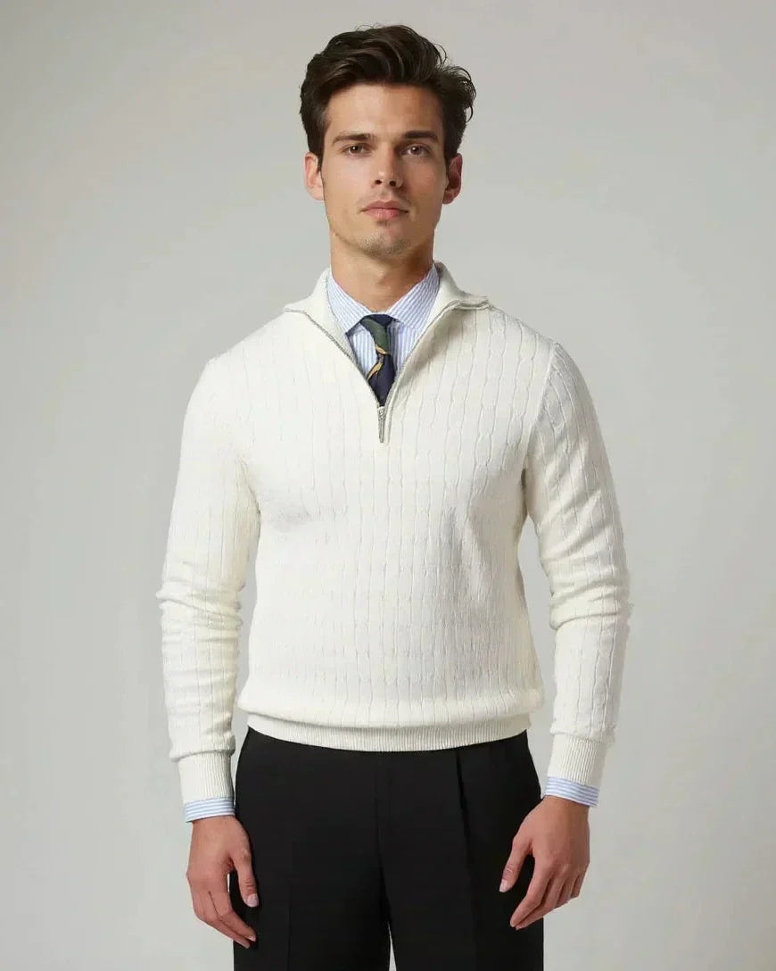 Tobias™ | Zip Trøje med Mønster - ALVYNA