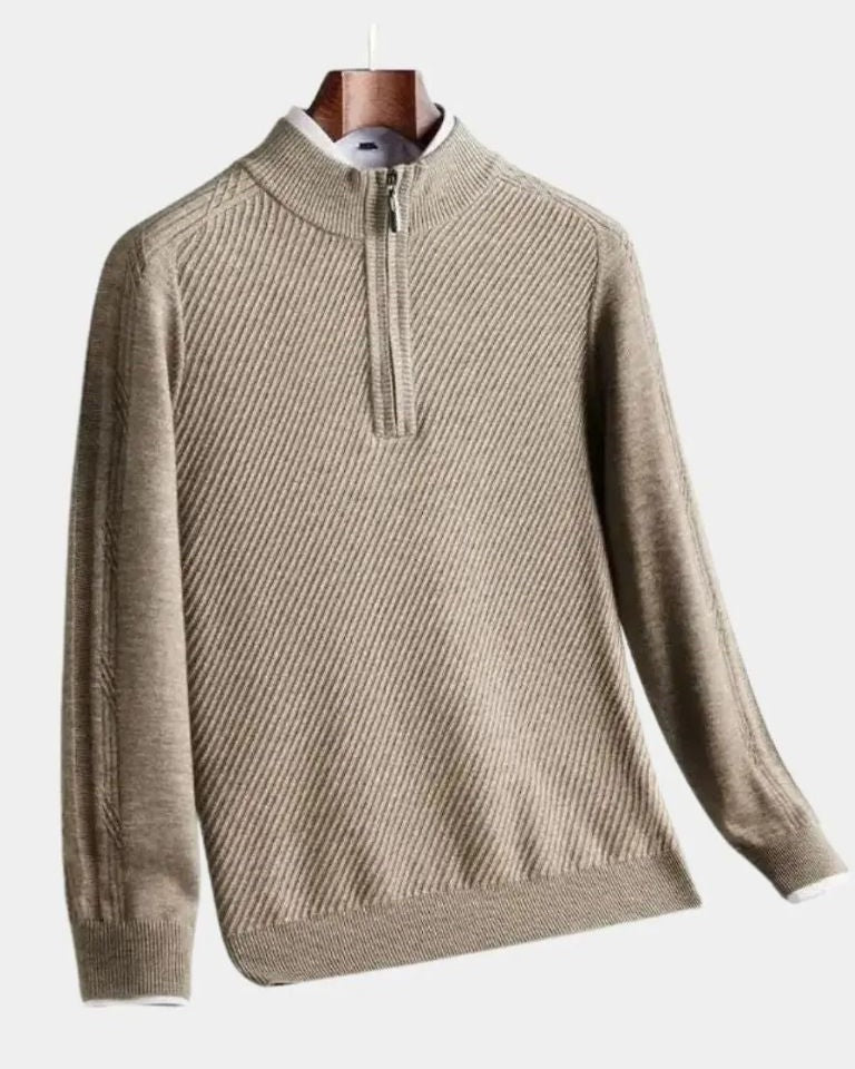 Vilhelm™ | Basis Pullover med Halvzip - ALVYNA