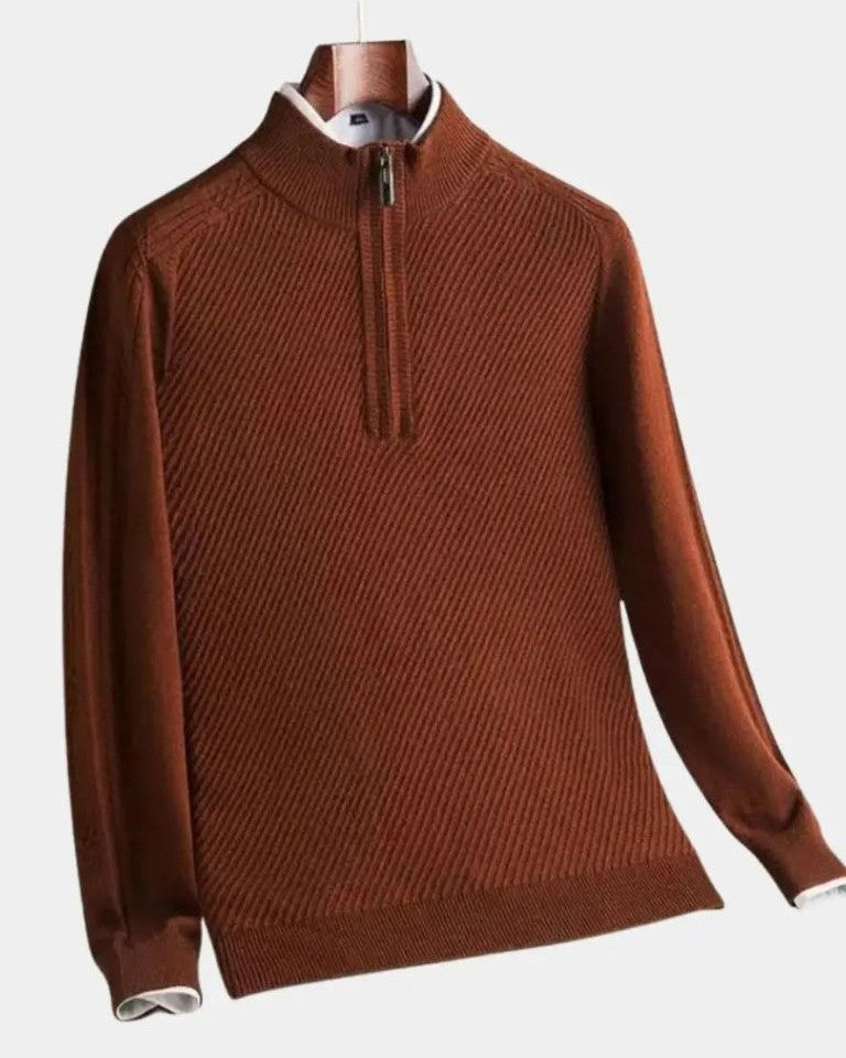 Vilhelm™ | Basis Pullover med Halvzip - ALVYNA