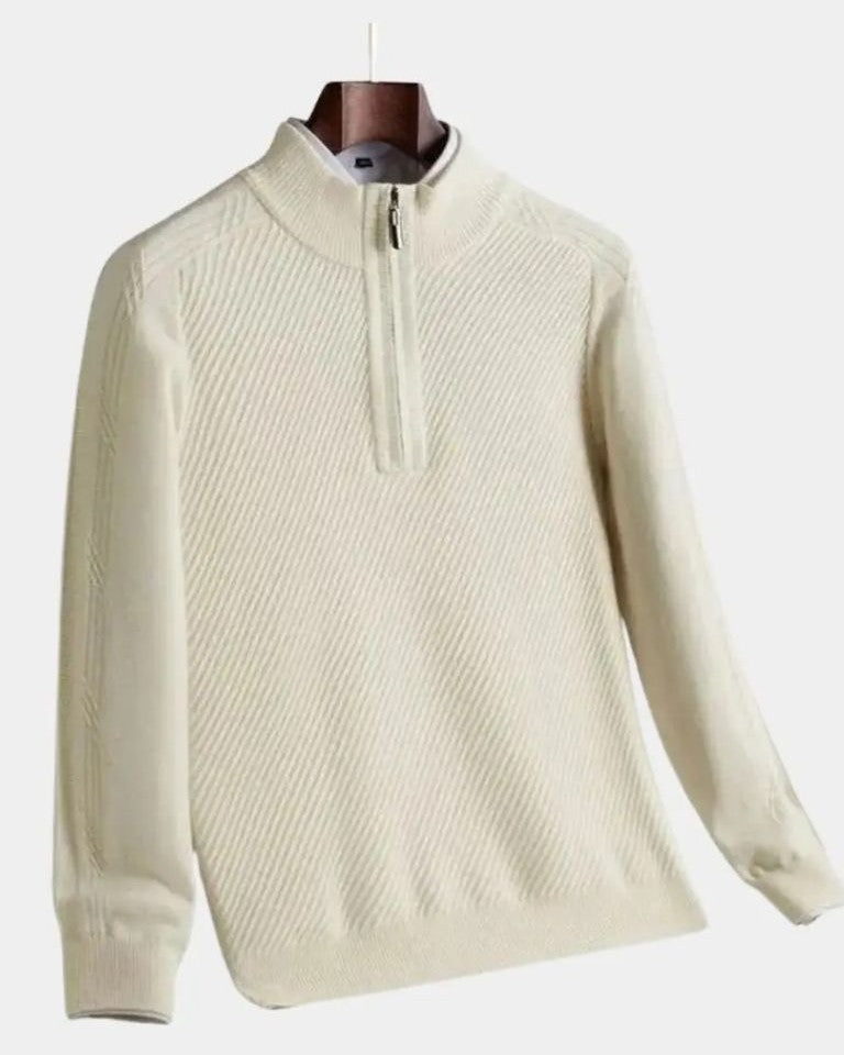 Vilhelm™ | Basis Pullover med Halvzip - ALVYNA