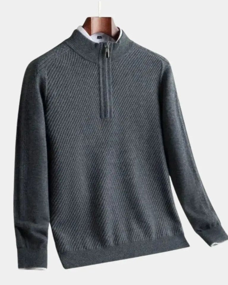Vilhelm™ | Basis Pullover med Halvzip - ALVYNA
